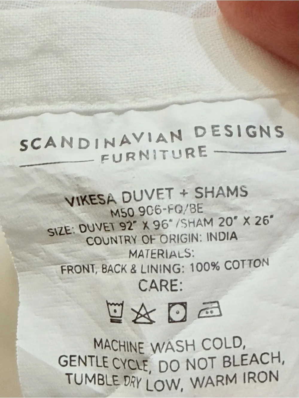 Scandinavian Designs Vikesa cream duvet